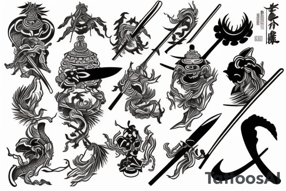 Japanese sword tattoo idea