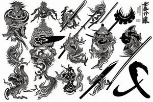 Japanese sword tattoo idea