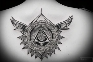 illuminati
money 
power 
simple tattoo idea
