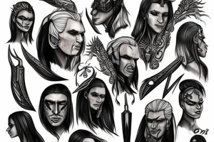 Witcher Axii igni aard yrden quen tattoo idea