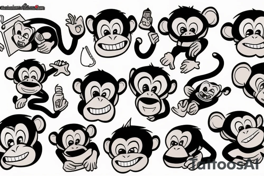 monkey bomb tattoo idea