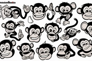 monkey bomb tattoo idea