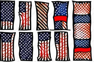 Semi American flag flames tattoo idea