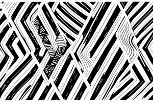 Two lines, one that zigzags and another that goes straight into the other tattoo idea