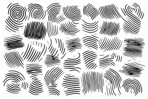 Two lines, one that zigzags and another that intercepts it tattoo idea