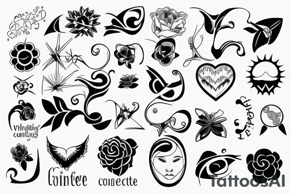 Two fine lines that interconnect tattoo idea