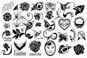 Two fine lines that interconnect tattoo idea
