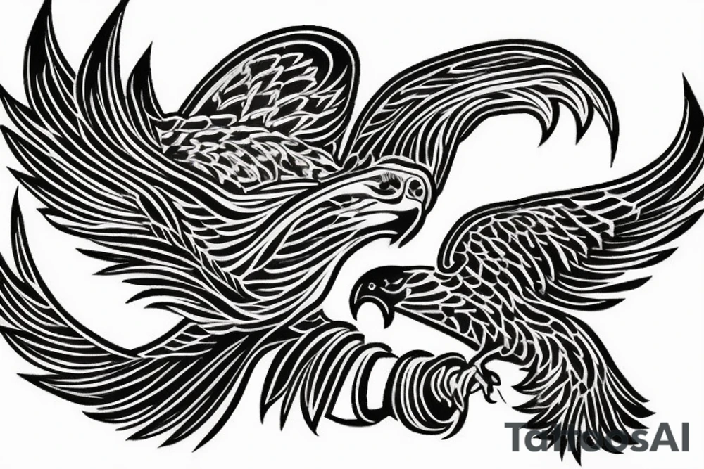 A
 traditional American eagle tattoo idea