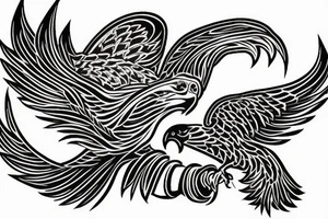 A
 traditional American eagle tattoo idea
