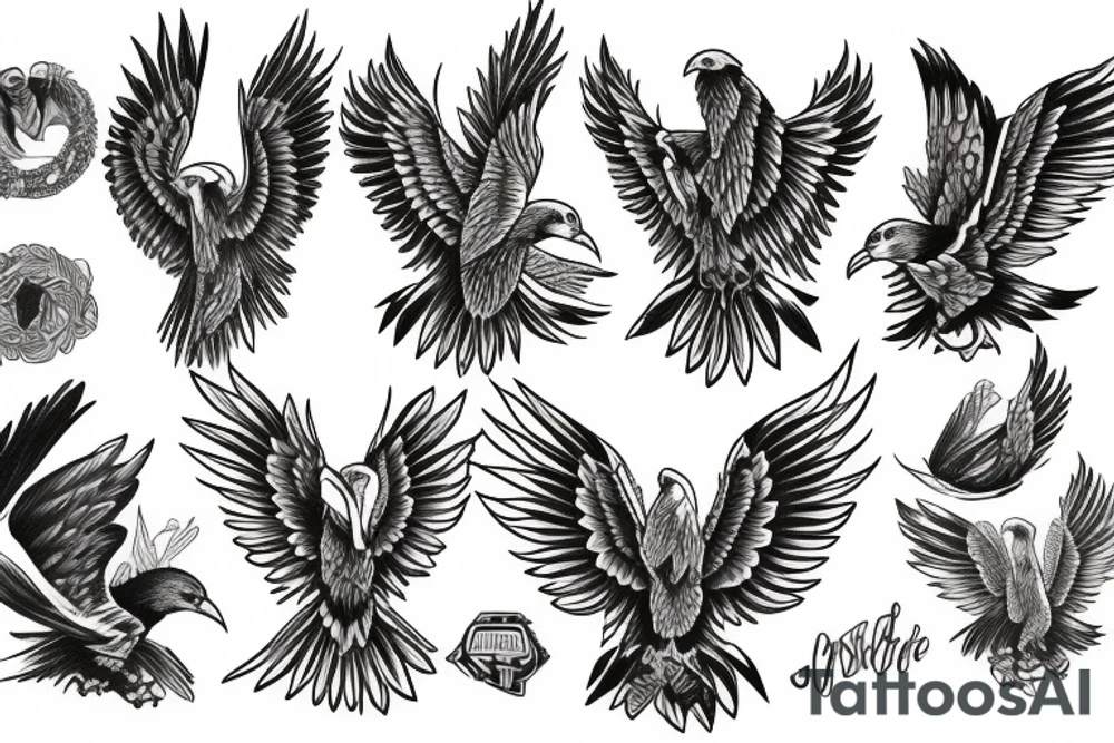 A
 traditional American eagle tattoo idea