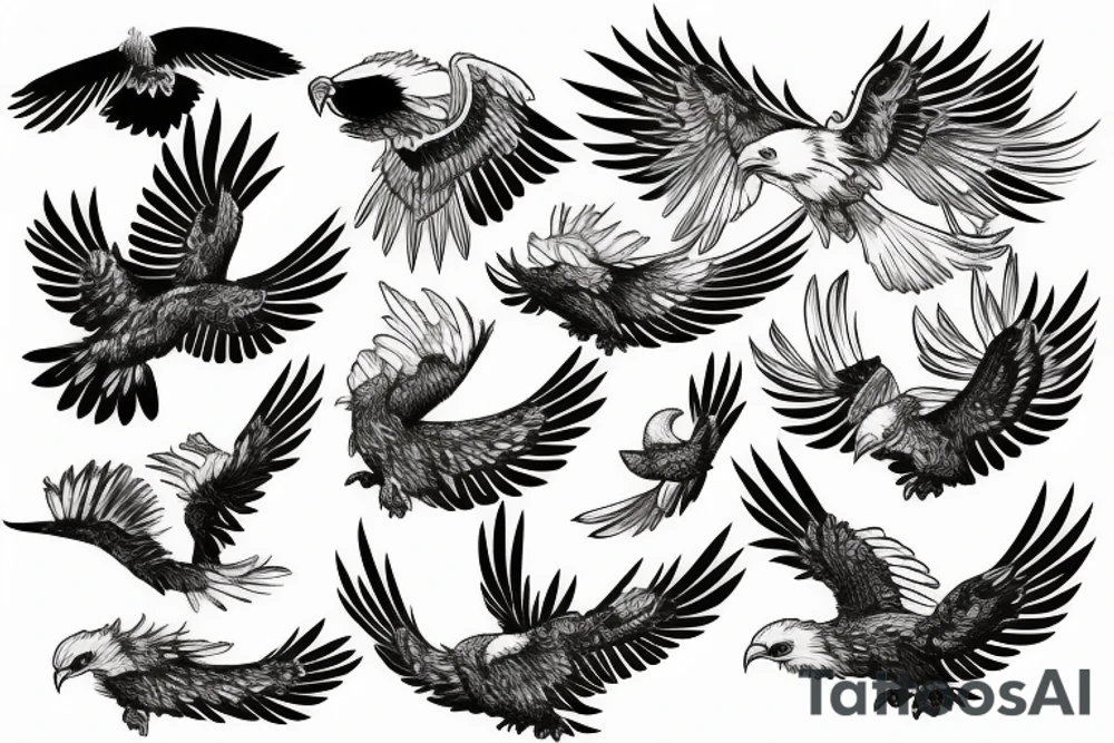 A Japanese eagle tattoo idea