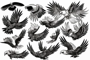 A Japanese eagle tattoo idea