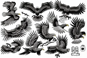 A Japanese eagle tattoo idea