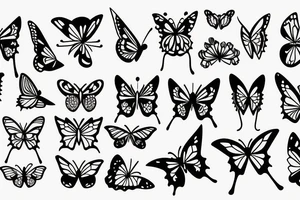 Abstract butterfly tattoo idea