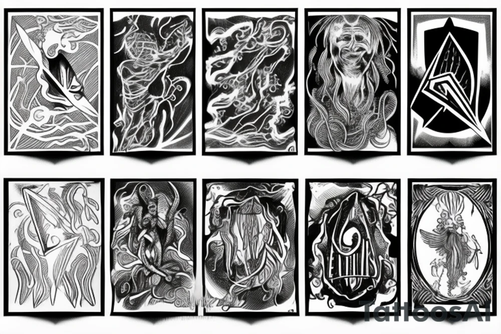 Zeus holding lightening bolts tattoo idea