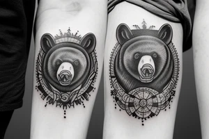 Black bear tattoo idea