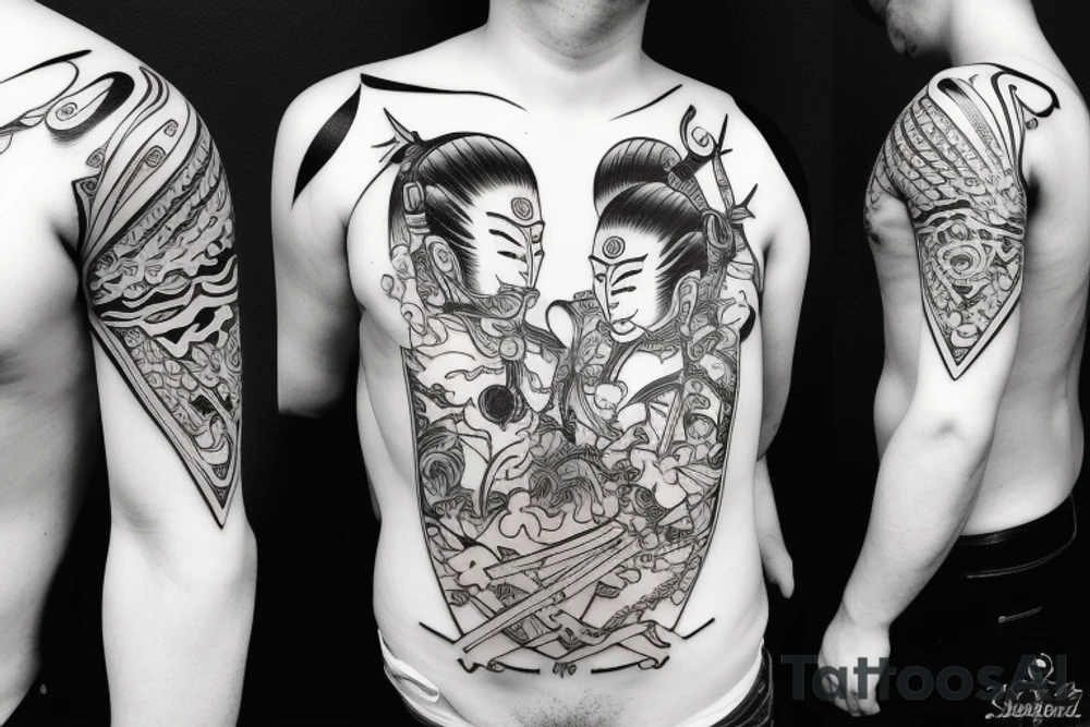 samurai body tattoo idea