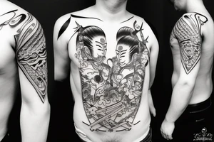 samurai body tattoo idea