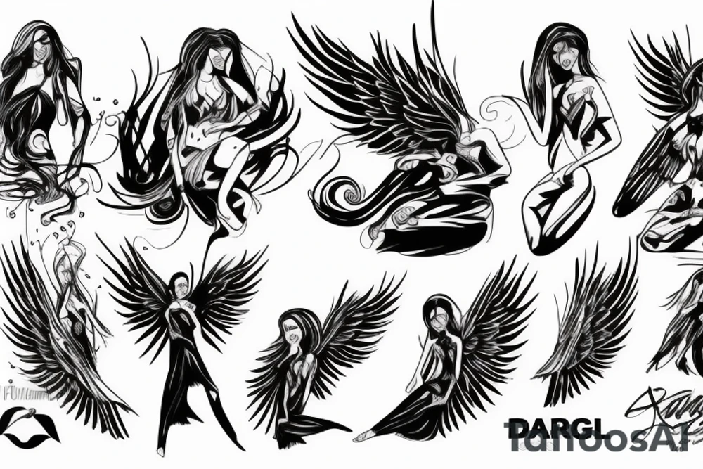 Dark angel tattoo idea