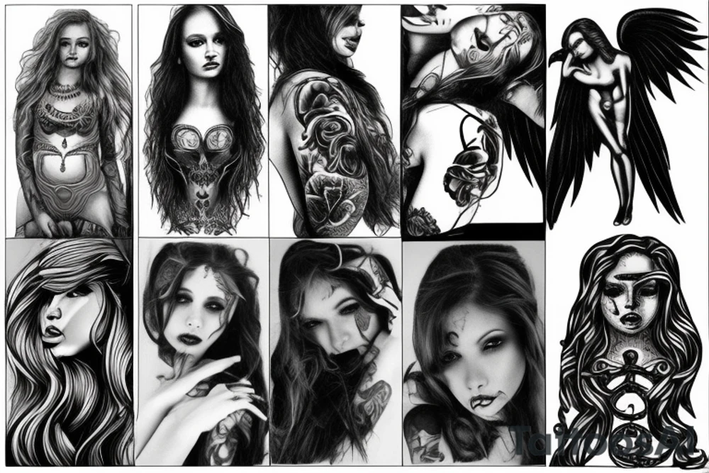 Dark angel tattoo idea
