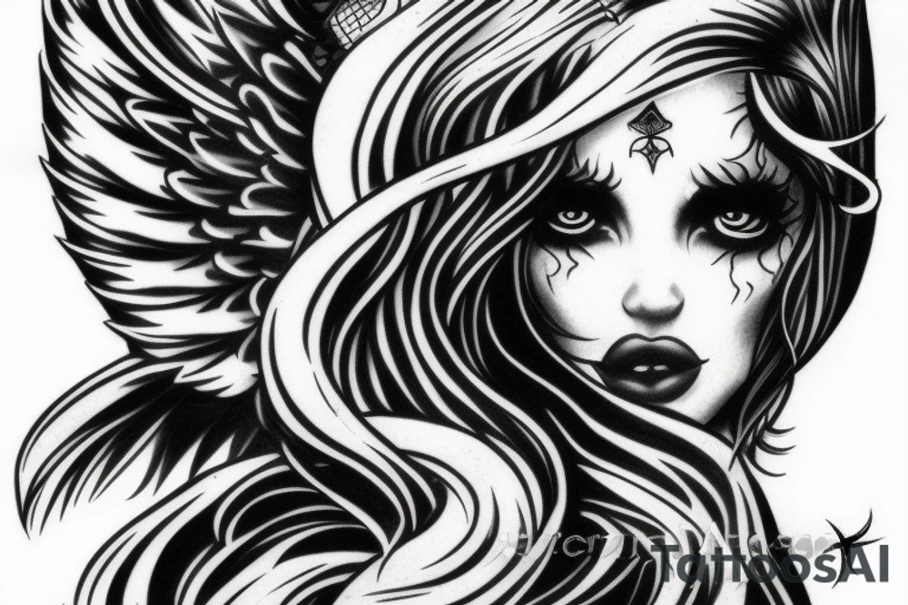 Dark angel tattoo idea
