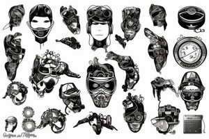 Cyber Technology tattoo idea