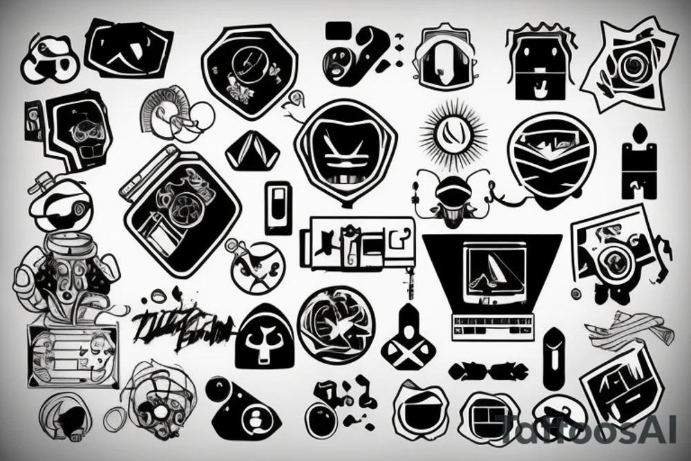 Cyber Technology tattoo idea
