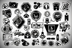 Cyber Technology tattoo idea