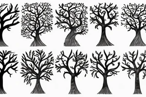 Curved tree tattoo idea