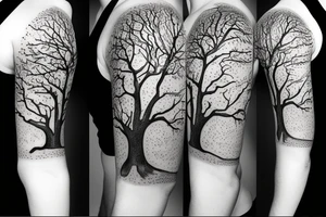 Curved tree tattoo idea