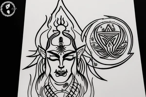 Lord Shiva trident and third eye tattoo idea