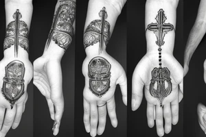 Prayer hands with rosary. tattoo idea