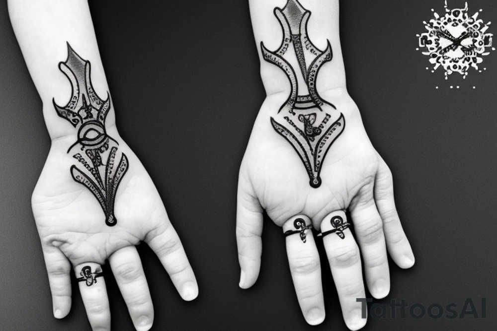 Prayer hands with rosary. tattoo idea