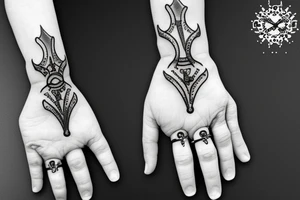 Prayer hands with rosary. tattoo idea