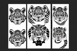 Tiger, Japanese traditional, head tattoo idea