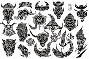 Vietnamese influence with viking influence tattoo idea