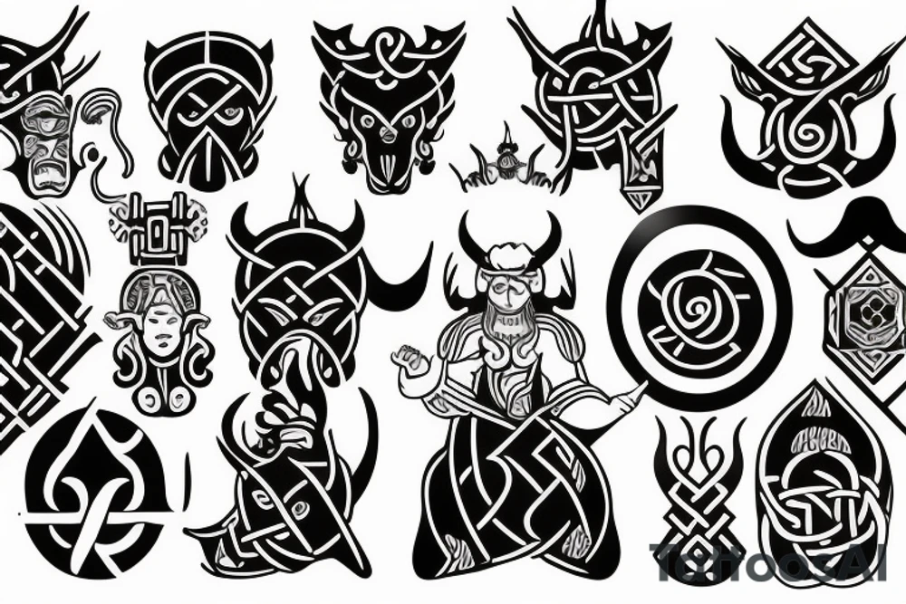 Vietnamese influence with viking influence tattoo idea