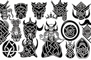 Vietnamese influence with viking influence tattoo idea