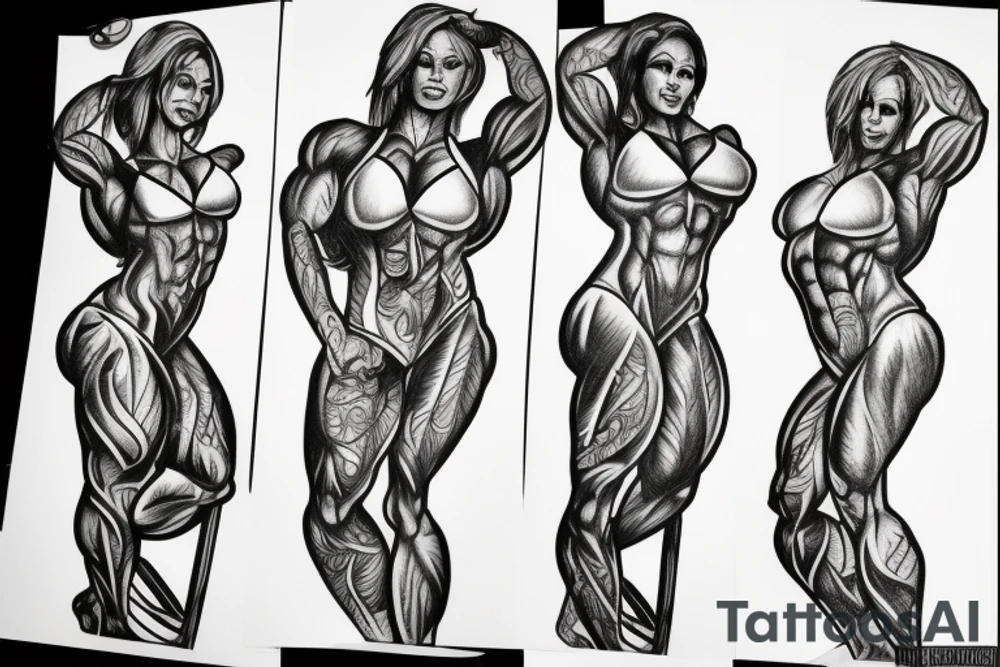 a female bodybuilder tattoo idea