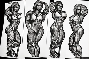 a female bodybuilder tattoo idea