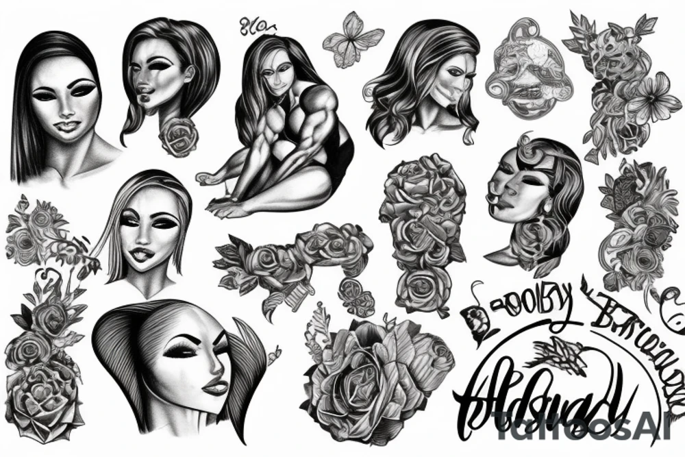 a female bodybuilder tattoo idea