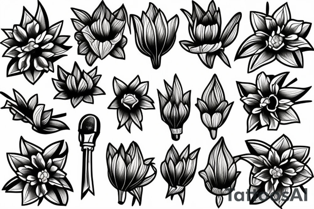 daffodils arm band happy tattoo idea