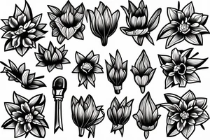 daffodils arm band happy tattoo idea