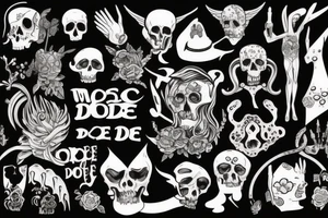 The phrase "I'm too weird to live but much to rare to die" tattoo idea