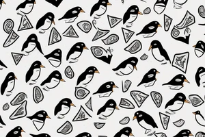 Happy penguin tattoo idea
