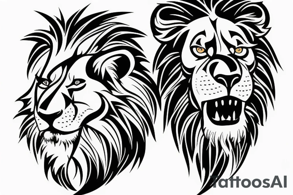 Lion wit a basketball and ring tattoo idea