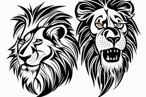 Lion wit a basketball and ring tattoo idea