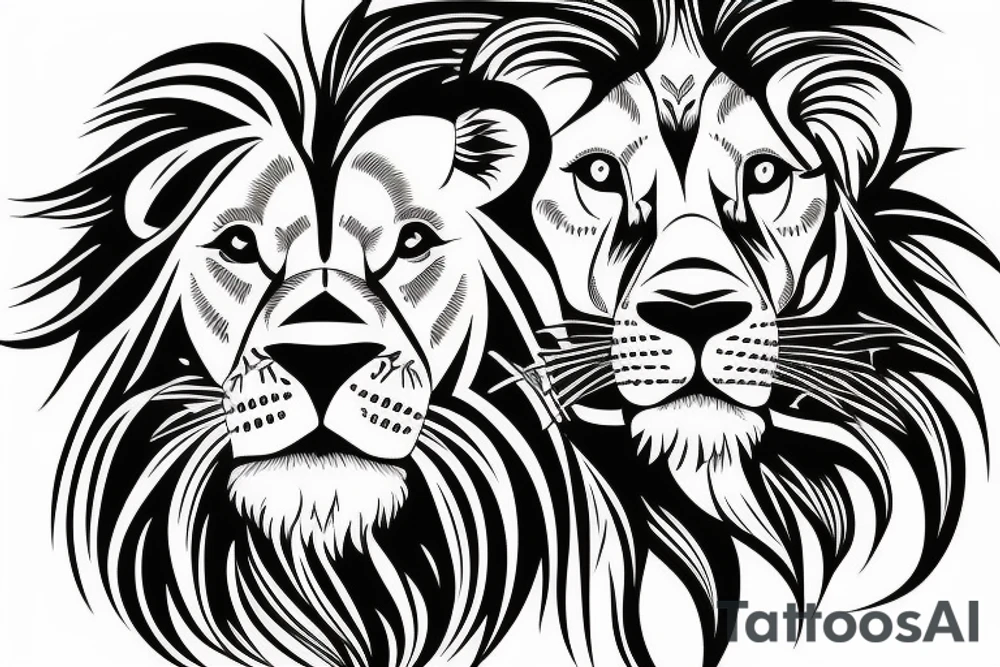 Lion wit a basketball and ring tattoo idea