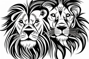 Lion wit a basketball and ring tattoo idea