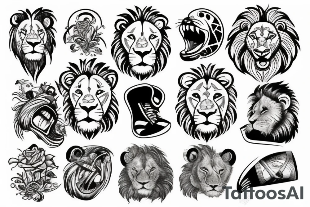 Lion wit a basketball tattoo idea